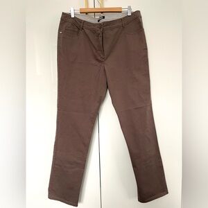 Betty Barclay Brown Straight-Leg Pants size 16